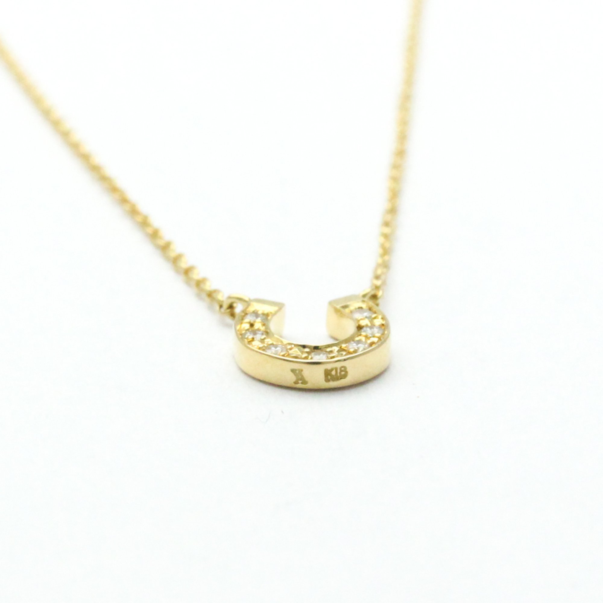 Vendome Aoyama Horseshoe Diamond Necklace Yellow Gold (18K) Diamond Men,Women Fashion Pendant Necklace (Gold)