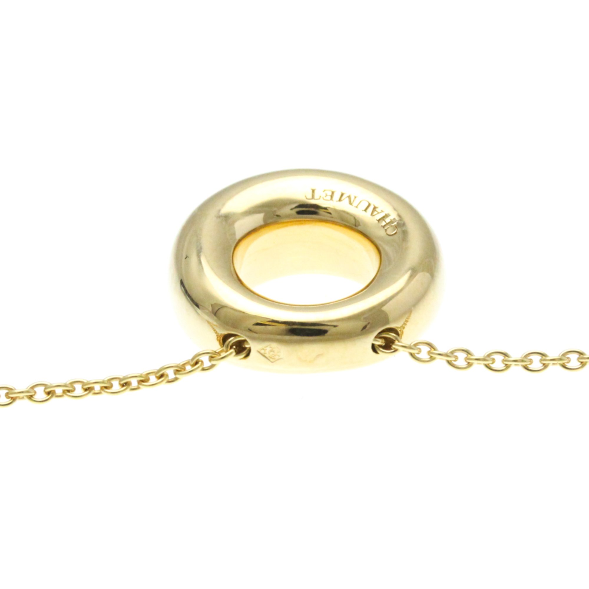 Chaumet Anneau Necklace Yellow Gold (18K) No Stone Unisex Fashion Pendant Necklace (Gold)