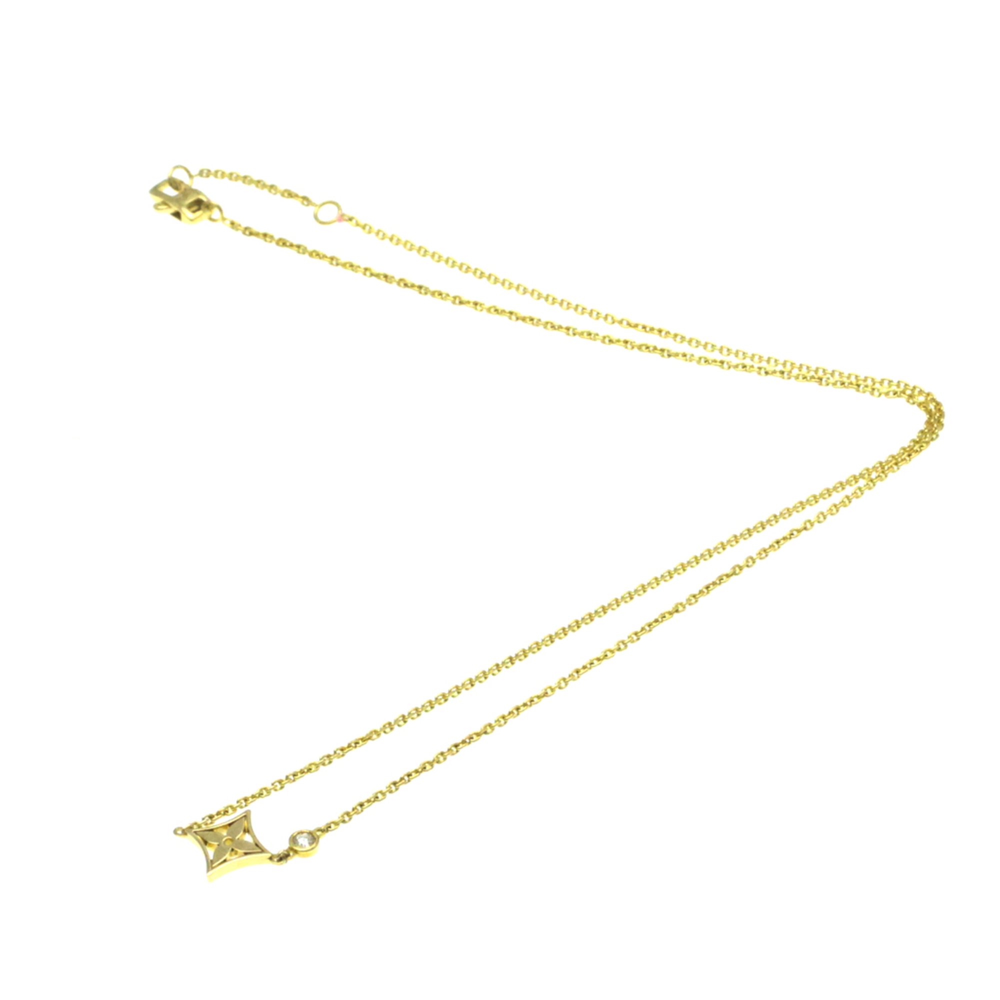 Louis Vuitton Pendentif Monogram Idylle Diamond Necklace Q93280 Yellow Gold (18K) Diamond Men,Women Fashion Pendant Necklace