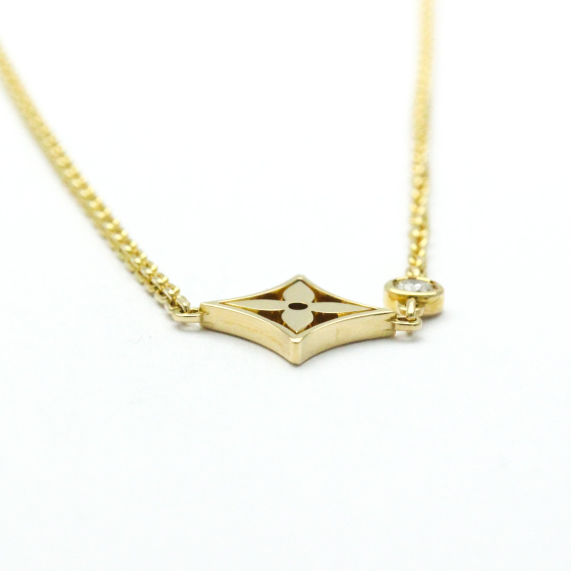 Louis Vuitton Pendentif Monogram Idylle Diamond Necklace Q93280 Yellow Gold (18K) Diamond Men,Women Fashion Pendant Necklace