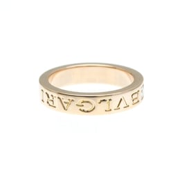 Bvlgari Double Logo Pink Gold (18K) Fashion Diamond Band Ring Pink Gold