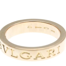 Bvlgari Double Logo Pink Gold (18K) Fashion Diamond Band Ring Pink Gold