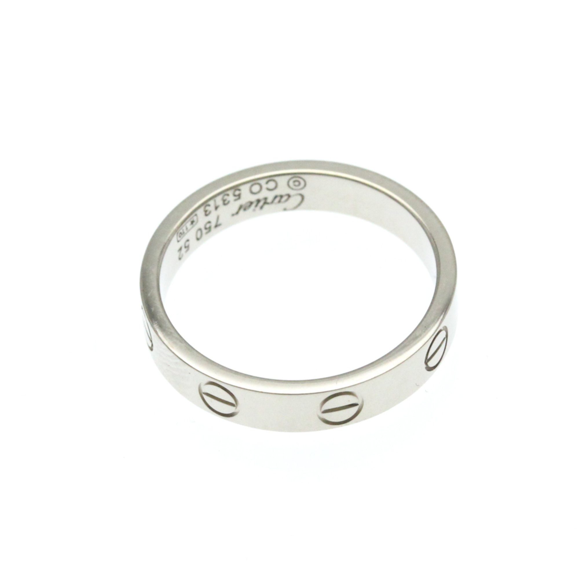 Cartier Mini Love Ring White Gold (18K) Fashion No Stone Band Ring Silver