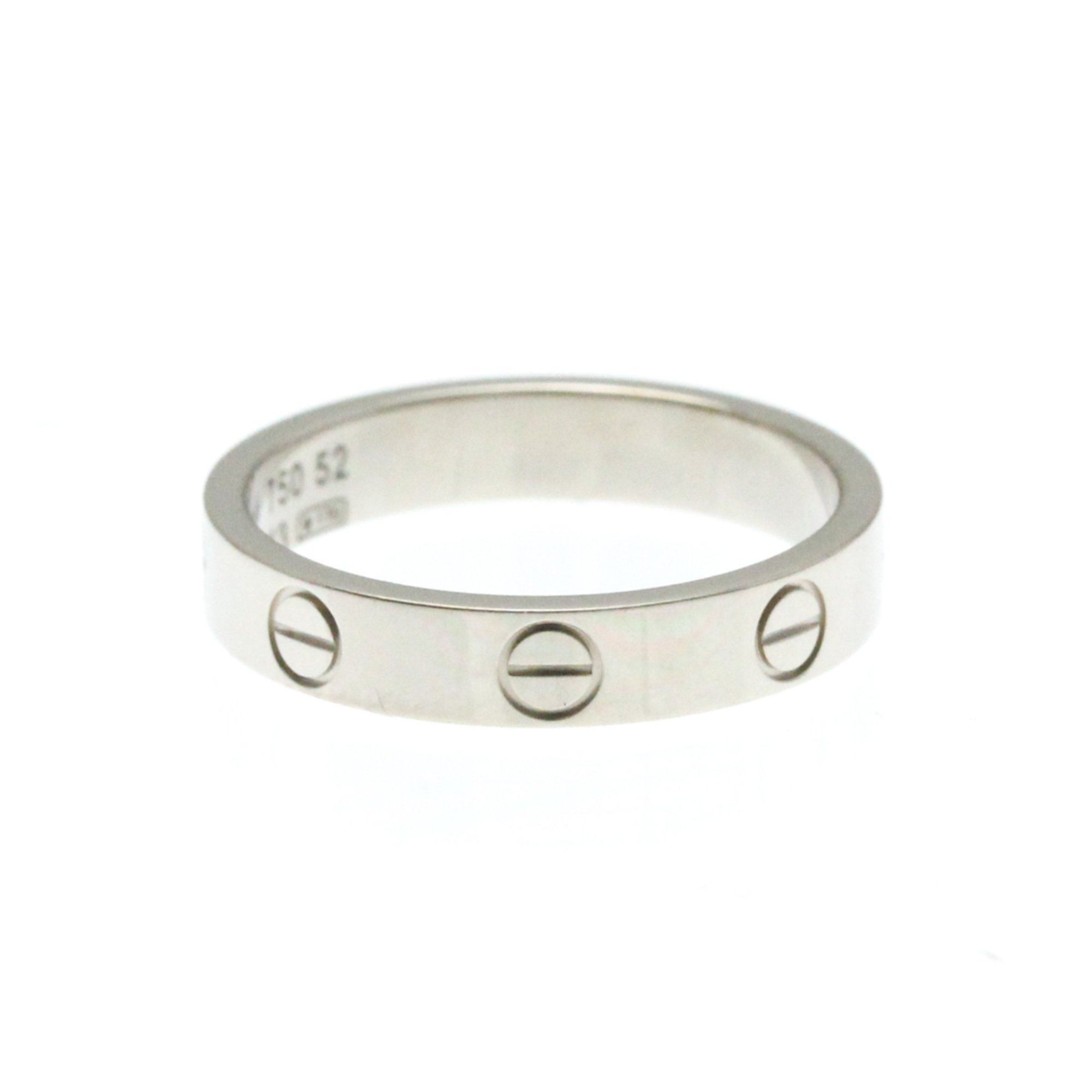 Cartier Mini Love Ring White Gold (18K) Fashion No Stone Band Ring Silver