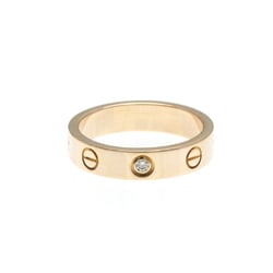 Cartier Mini Love 1P Diamond Ring Pink Gold (18K) Fashion Diamond Band Ring Carat/0.02 Pink Gold