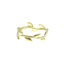 Tiffany Olive Leaf Yellow Gold (18K) No Stone Band Ring Gold