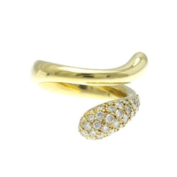 Tiffany Elongated Teardrop Diamond Ring Yellow Gold (18K) Fashion Diamond Band Ring Gold