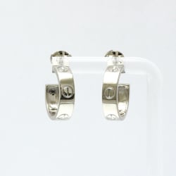 Cartier LOVE Earrings No Stone White Gold (18K) Half Hoop Earrings Silver