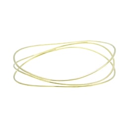 Tiffany Elsa Peretti Wave 3 Row Bangle Yellow Gold (18K) No Stone Bangle Gold