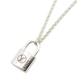 Louis Vuitton LOUIS VUITTON Lockit Learn Necklace Silver 925 Women's Q03273