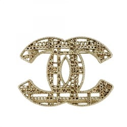 Chanel Brooch Coco Mark GP Plated Champagne Gold for Women