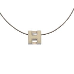 HERMES H Cube White Women's Metal Necklace