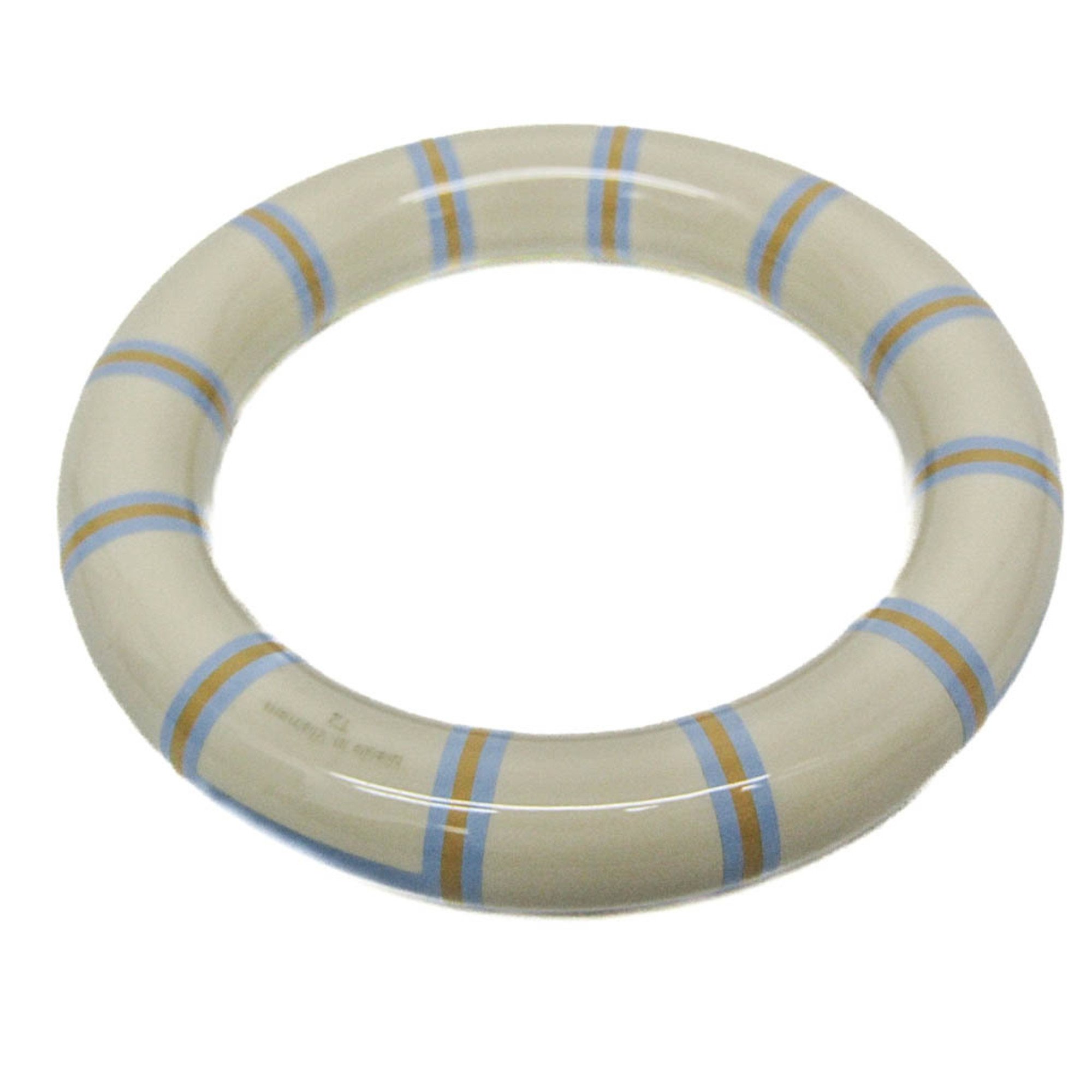 Hermes H-equipe Nautic Lacquer,Wood Bangle Beige,Blue