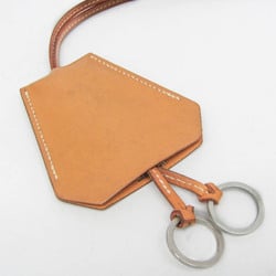 Hermes Clochette Key Ring Leather,Metal Men,Women Casual Pendant Necklace (Brown)