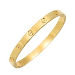 Cartier Love Bracelet #17 K18 YG Yellow Gold 750 Bangle