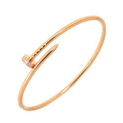 Cartier Juste Un Clou SM #16 Bracelet Diamond K18 PG Pink Gold 750