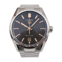 TAG HEUER Carrera Calibre 5 Date Watch WBN2113.BA0639 Stainless Steel Silver Black Dial Automatic