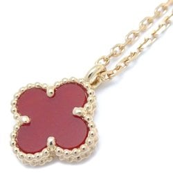 Van Cleef & Arpels Sweet Alhambra Necklace Carnelian 750PG Pink Gold VCARN59M00 K18RG Rose 292732