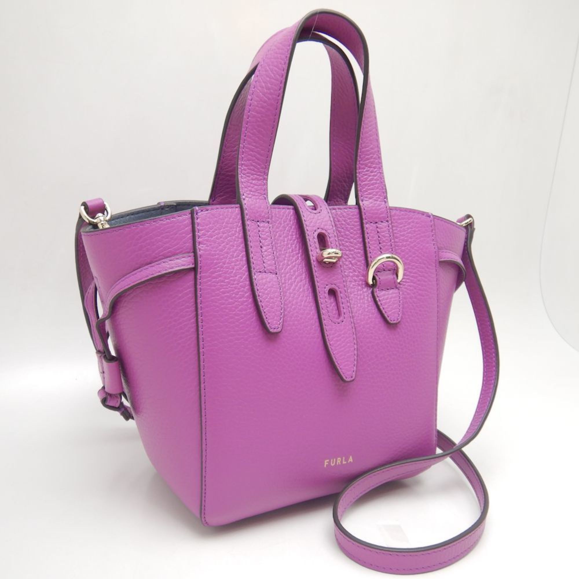 Furla BASRFUA HSF000 Tote Bag NET Leather Purple 252251