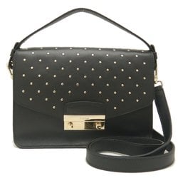 Furla Metropolis handbag in studded leather, black 252031