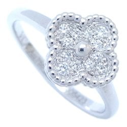 Van Cleef & Arpels Sweet Alhambra Ring Diamond #51 VCARO85800 K18WG White Gold 292701