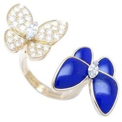 Van Cleef & Arpels de Papillon Entre Les Doors Ring Diamond 0.99ct Lapis Lazuli #49 VCARP3DN00 K18YG Yellow Gold 292769