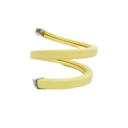 Bottega Veneta Spiral bracelet 608701 Leather,Silver 925 Wrap Bracelet Yellow