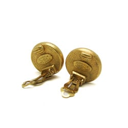 Chanel Vintage 93 A Artificial Pearl Metal Clip Earrings Gold