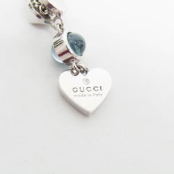 Gucci Heart Motif Silver 925 Rhinestone Women,Men Fashion Pendant Necklace (Silver)