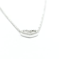 Tiffany Metro Heart Necklace White Gold (18K) Diamond Men,Women Fashion Pendant Necklace (Silver)