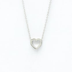 Tiffany Metro Heart Necklace White Gold (18K) Diamond Men,Women Fashion Pendant Necklace (Silver)