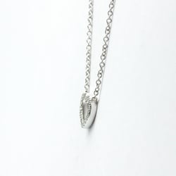 Tiffany Metro Heart Necklace White Gold (18K) Diamond Men,Women Fashion Pendant Necklace (Silver)