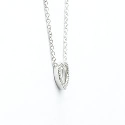 Tiffany Metro Heart Necklace White Gold (18K) Diamond Men,Women Fashion Pendant Necklace (Silver)