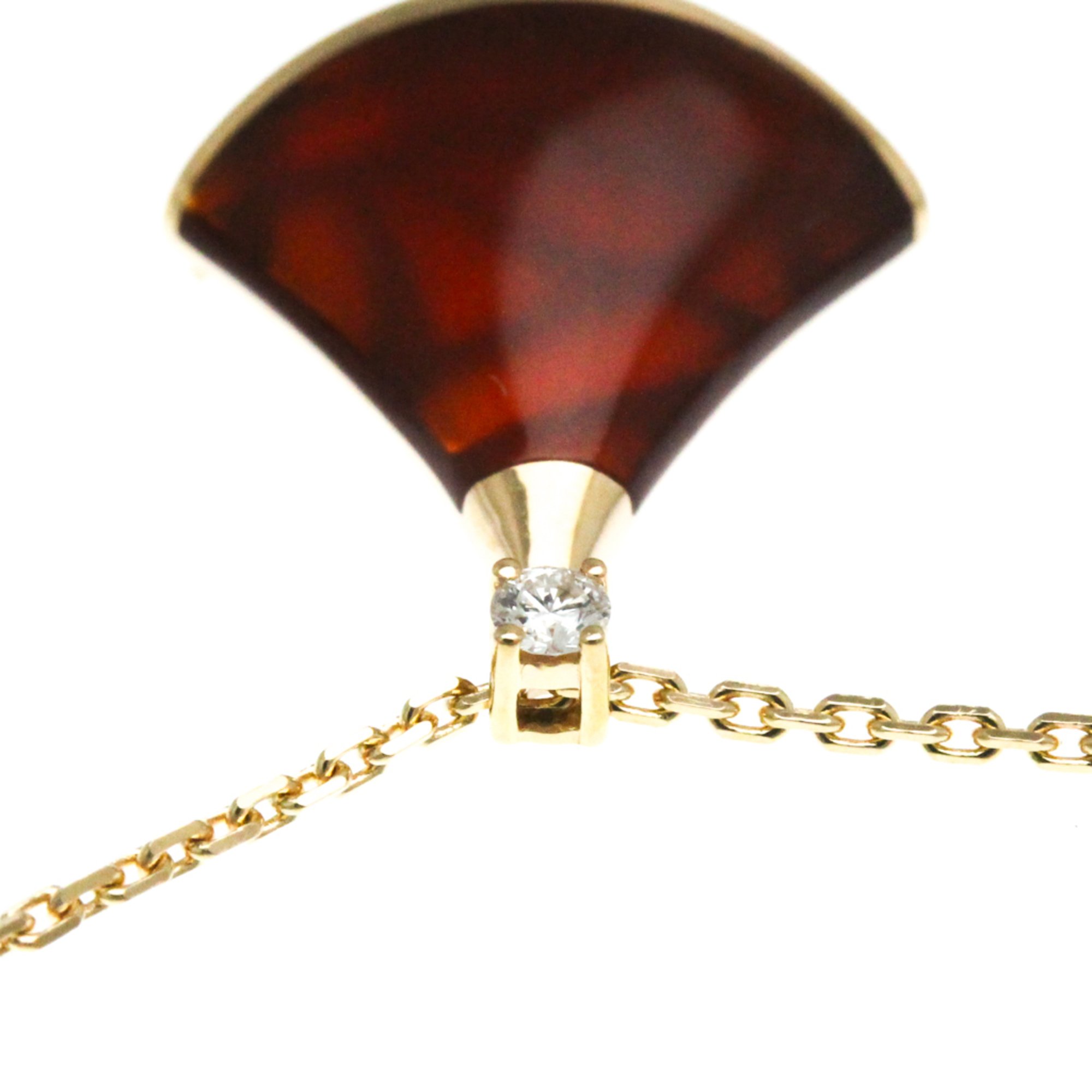 Bvlgari Diva Dream Pink Gold (18K) Carnelian,Diamond Men,Women Fashion Pendant Necklace (Pink Gold)