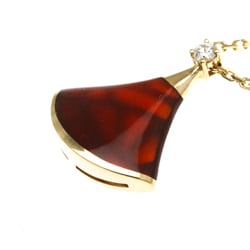 Bvlgari Diva Dream Pink Gold (18K) Carnelian,Diamond Men,Women Fashion Pendant Necklace (Pink Gold)