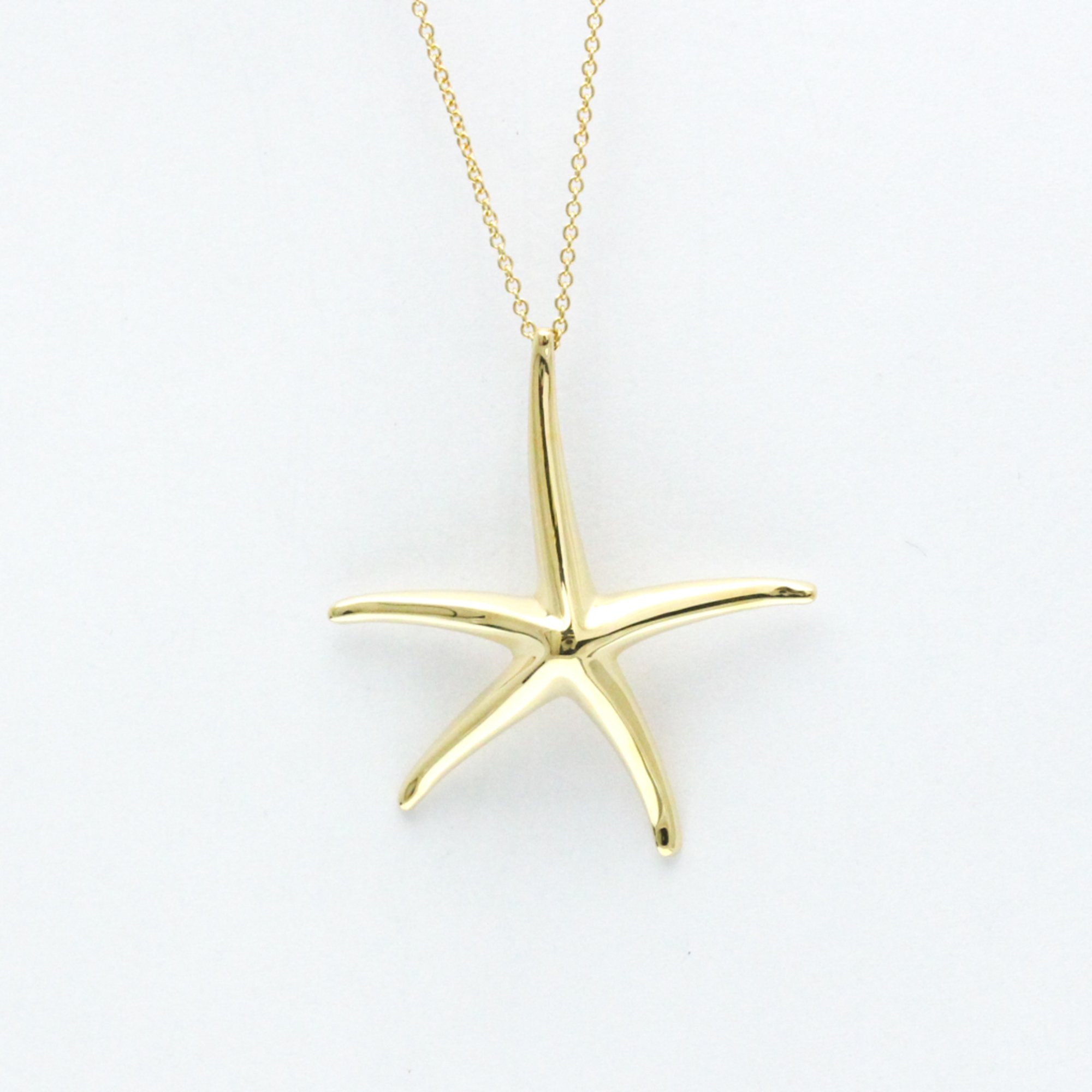 Tiffany Starfish Yellow Gold (18K) No Stone Men,Women Fashion Pendant Necklace (Yellow Gold)