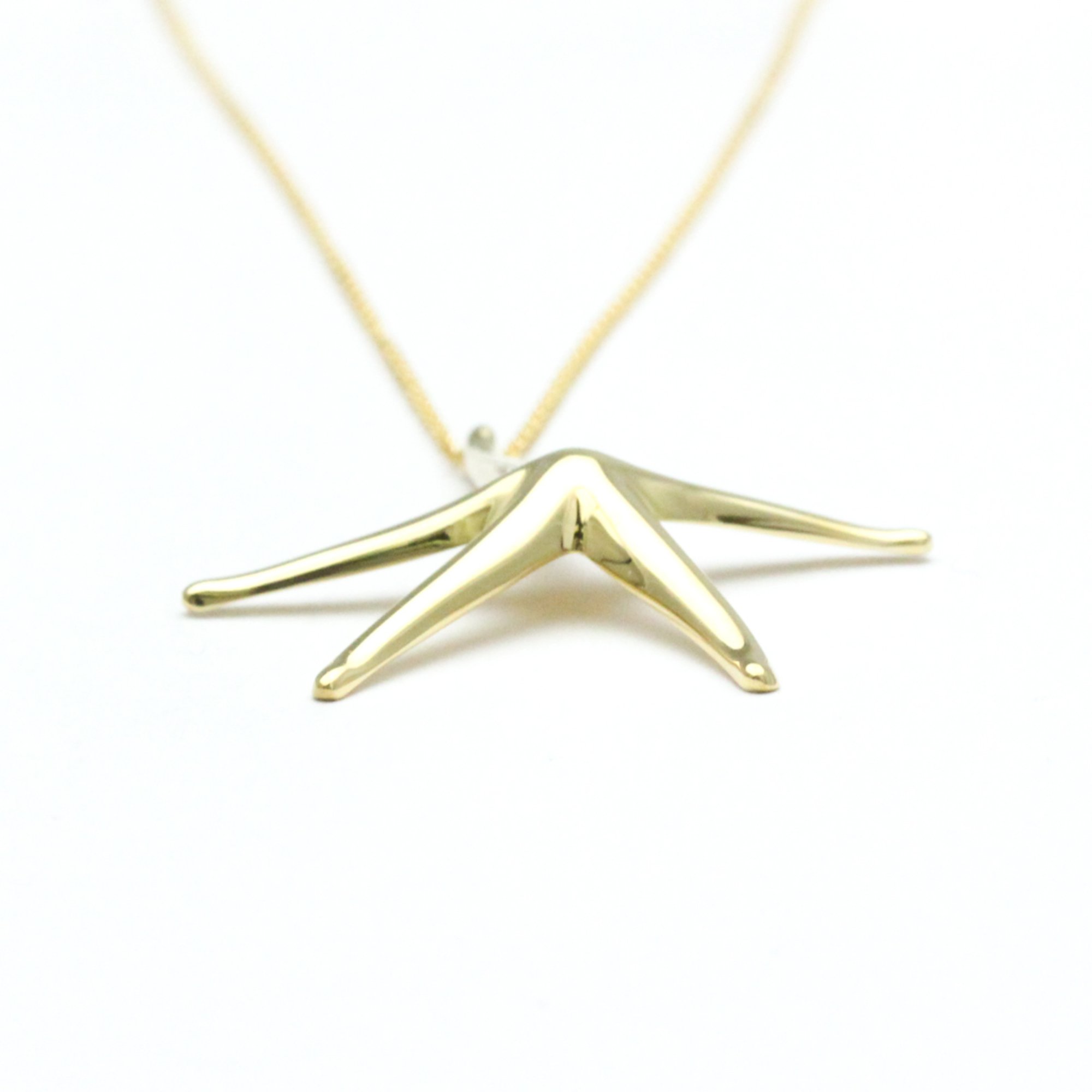 Tiffany Starfish Yellow Gold (18K) No Stone Men,Women Fashion Pendant Necklace (Yellow Gold)