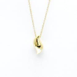 Tiffany Bean ティアドロップ Yellow Gold (18K) No Stone Men,Women Fashion Pendant Necklace (Gold)