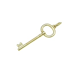 Tiffany Oval Key Charm Yellow Gold (18K) No Stone Women's Fashion Pendant Necklace (Gold)