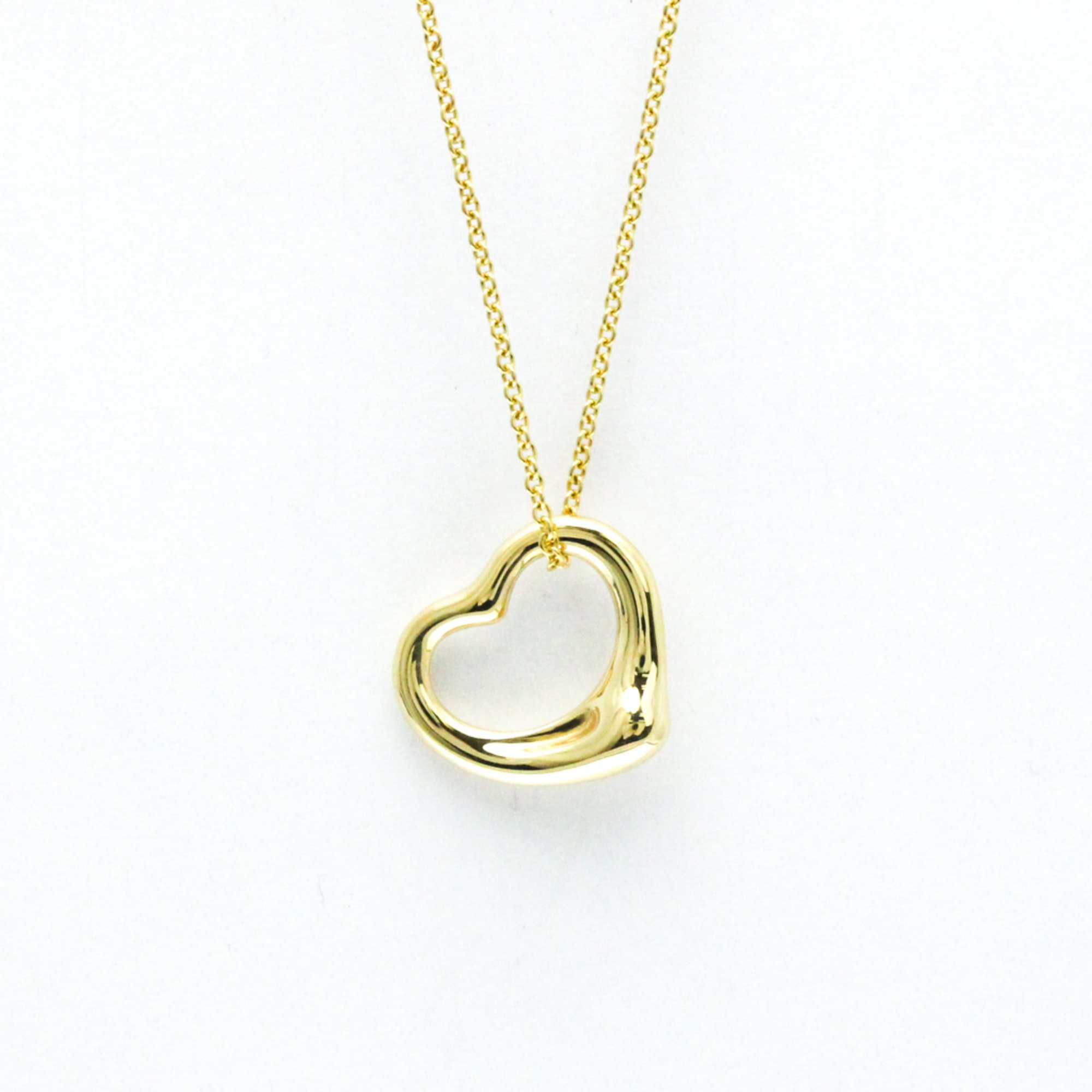 Tiffany Open Heart Yellow Gold (18K) No Stone Women,Men Fashion Pendant Necklace (Gold)