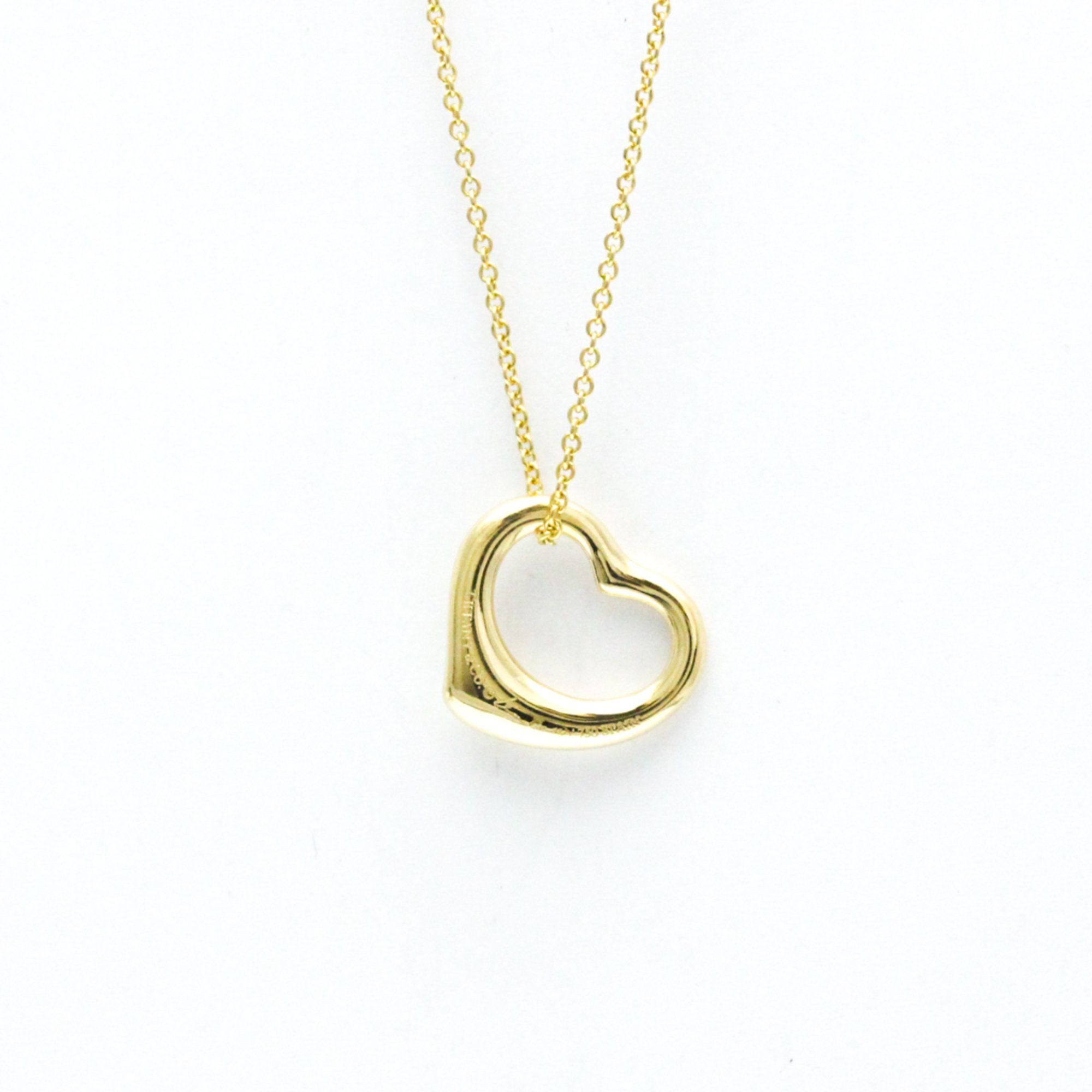 Tiffany Open Heart Yellow Gold (18K) No Stone Women,Men Fashion Pendant Necklace (Gold)