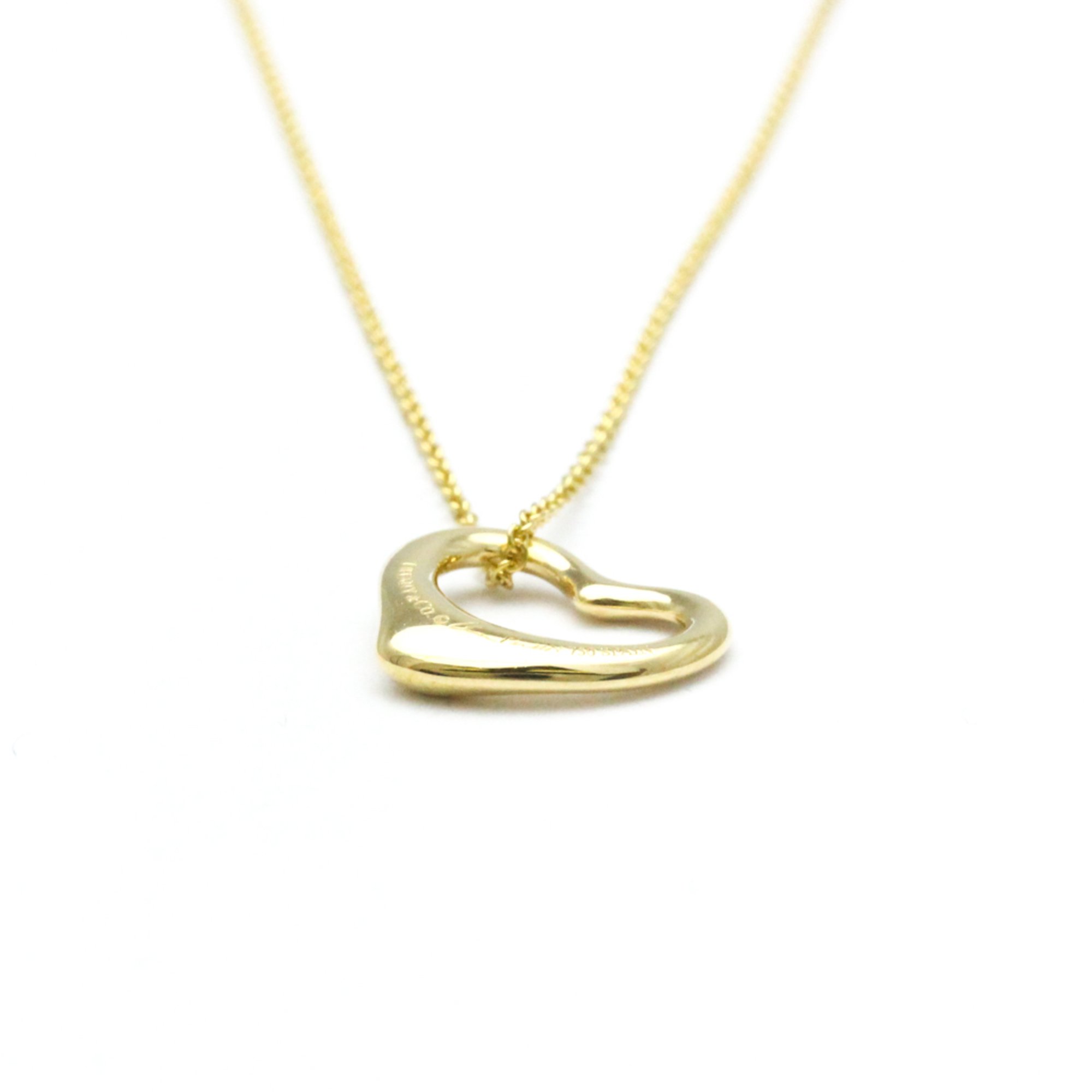 Tiffany Open Heart Yellow Gold (18K) No Stone Women,Men Fashion Pendant Necklace (Gold)