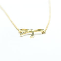 Tiffany Bow Ribbon Necklace Yellow Gold (18K) No Stone Men,Women Fashion Pendant Necklace (Gold)