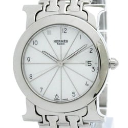 Polished HERMES H Watch Rond Steel Quartz Unisex Watch HR1.510 BF578284