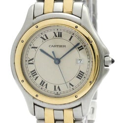 Polished CARTIER Panthere Cougar 18K Gold Steel Quartz Watch 187904  BF578292