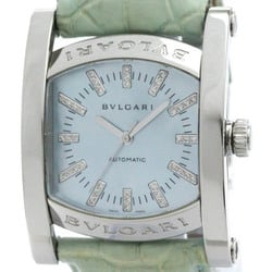 Polished BVLGARI Assioma Diamond Blue MOP Automatic Mens Watch AA44S BF578320