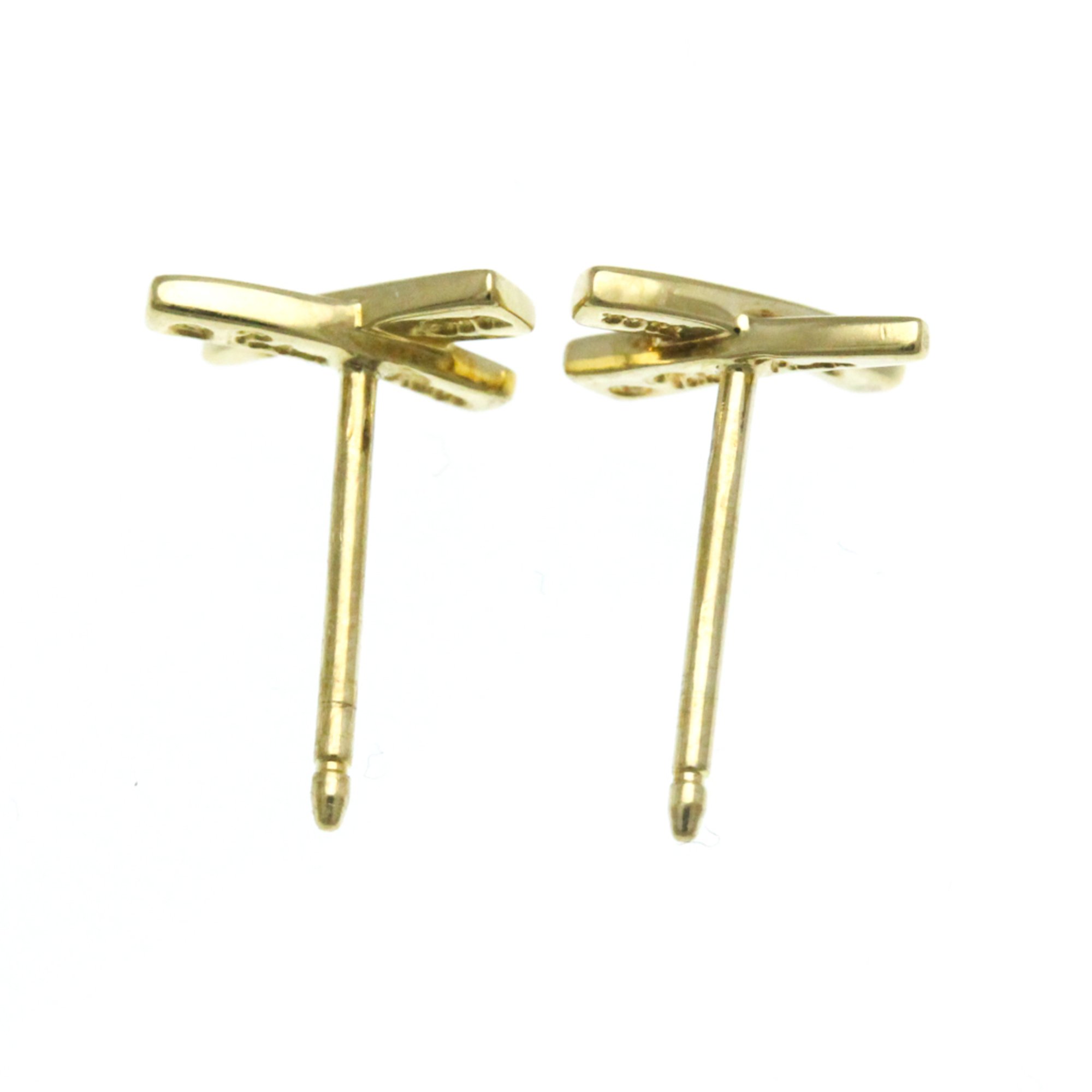 Tiffany X (Kiss) No Stone Yellow Gold (18K) Stud Earrings Gold