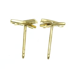 Tiffany X (Kiss) No Stone Yellow Gold (18K) Stud Earrings Gold