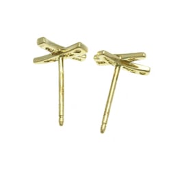 Tiffany X (Kiss) No Stone Yellow Gold (18K) Stud Earrings Gold