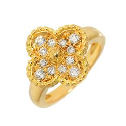 Van Cleef & Arpels Alhambra #49 Ring Diamond K18 YG 750